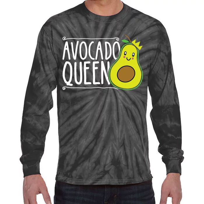 Avocado Queen Funny Avocado Lover Women Girl Avocado Tie-Dye Long Sleeve Shirt