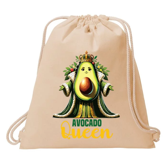 Avocado Queen Funny Vegan For Girl Women Cool Avocados Drawstring Bag