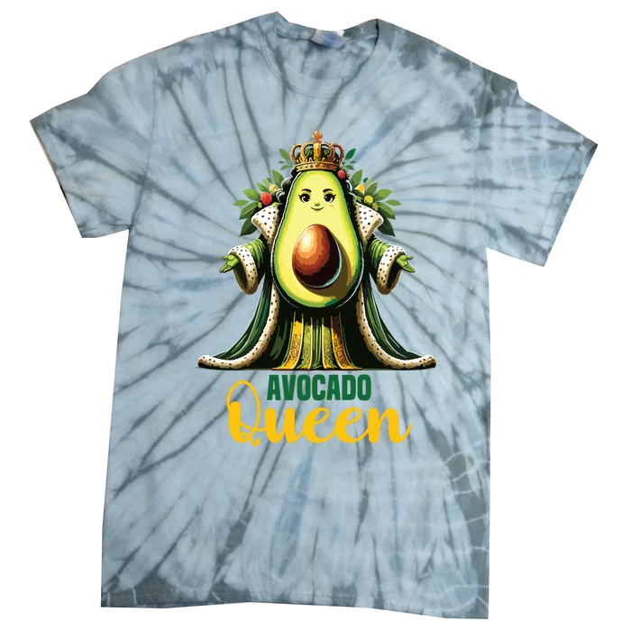 Avocado Queen Funny Vegan For Girl Women Cool Avocados Tie-Dye T-Shirt