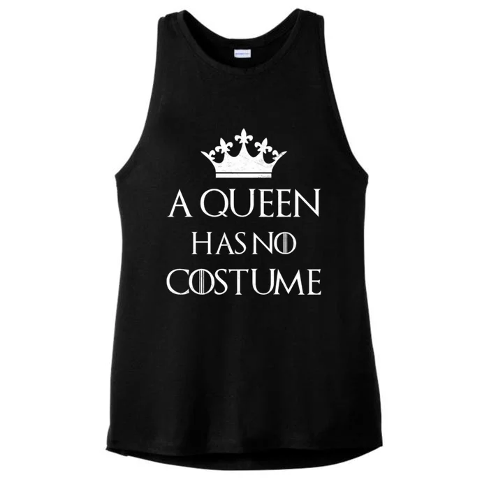 A Queen Has No Costume Funny Purim Queen Esther Costume Ladies Tri-Blend Wicking Tank