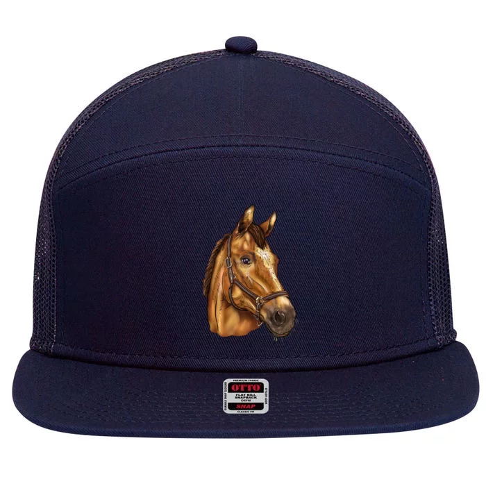 American Quarter Horse 7 Panel Mesh Trucker Snapback Hat