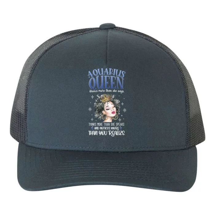 Aquarius Queen Knows More Than She Says Gift Yupoong Adult 5-Panel Trucker Hat