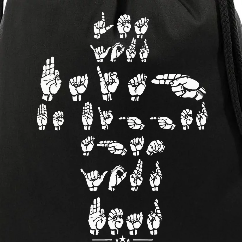 Asl Quote Let Your Faith Be Bigger Than Your Fear Drawstring Bag