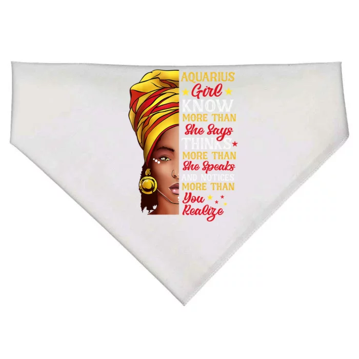 Aquarius Queen Melanin Afro Queen Black Zodiac Birthday Gift USA-Made Doggie Bandana