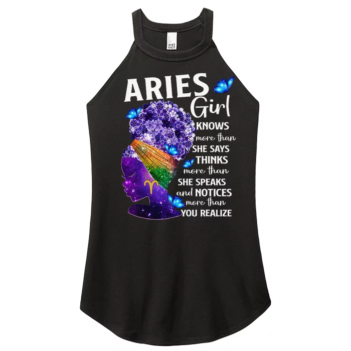 Aries Queen Sweet As Candy Birthday Gift For Black Wo Women’s Perfect Tri Rocker Tank