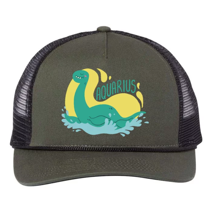 Aquarius Dinosaur Retro Rope Trucker Hat Cap