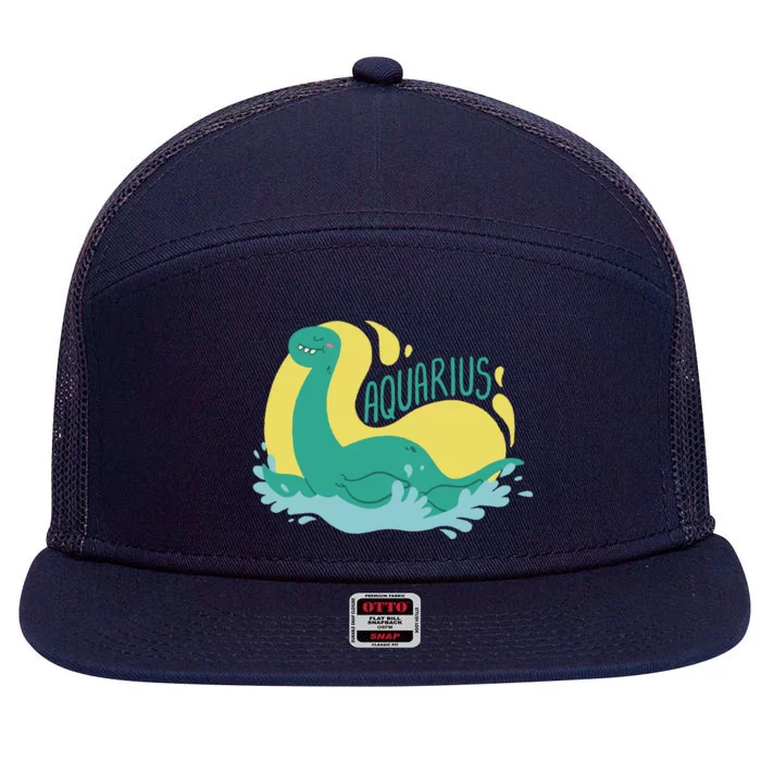 Aquarius Dinosaur 7 Panel Mesh Trucker Snapback Hat