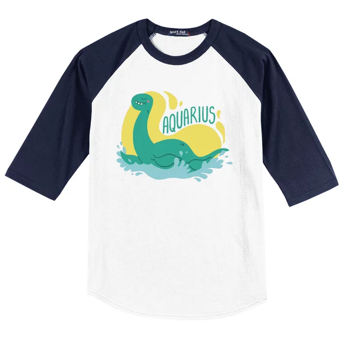 Aquarius Dinosaur Baseball Sleeve Shirt