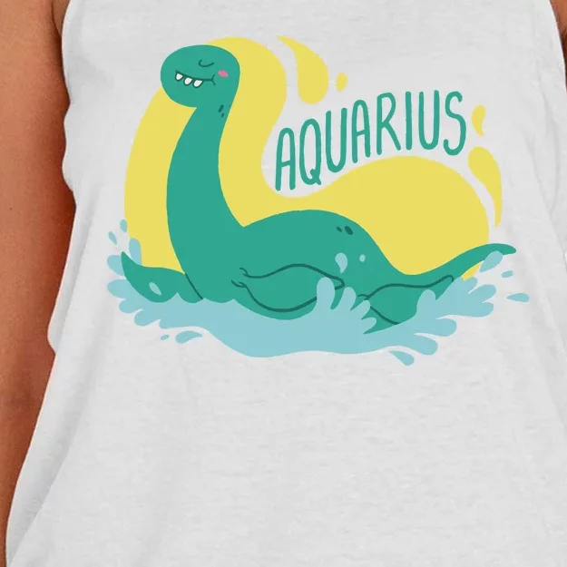 Aquarius Dinosaur Women's Knotted Racerback Tank