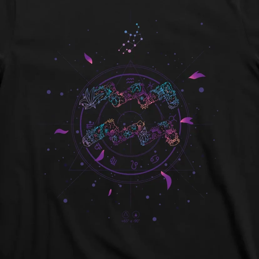 Aquarius Floral Zodiac T-Shirt