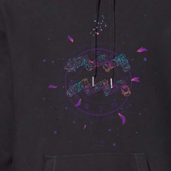 Aquarius Floral Zodiac Premium Hoodie