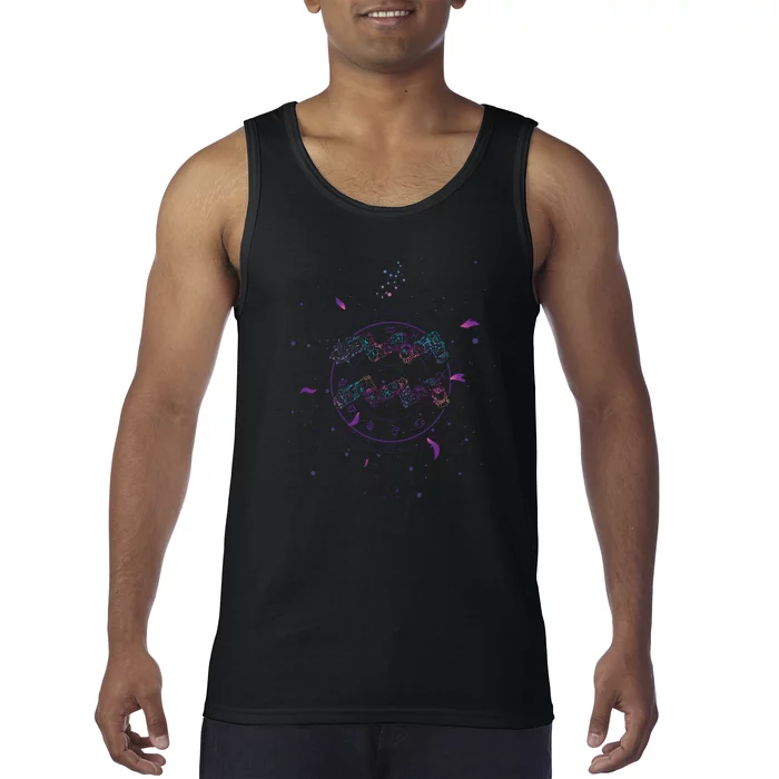 Aquarius Floral Zodiac Tank Top