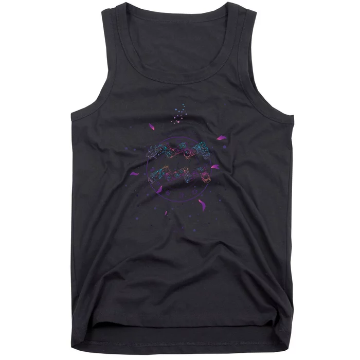 Aquarius Floral Zodiac Tank Top