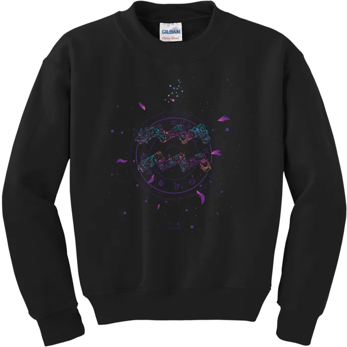 Aquarius Floral Zodiac Kids Sweatshirt