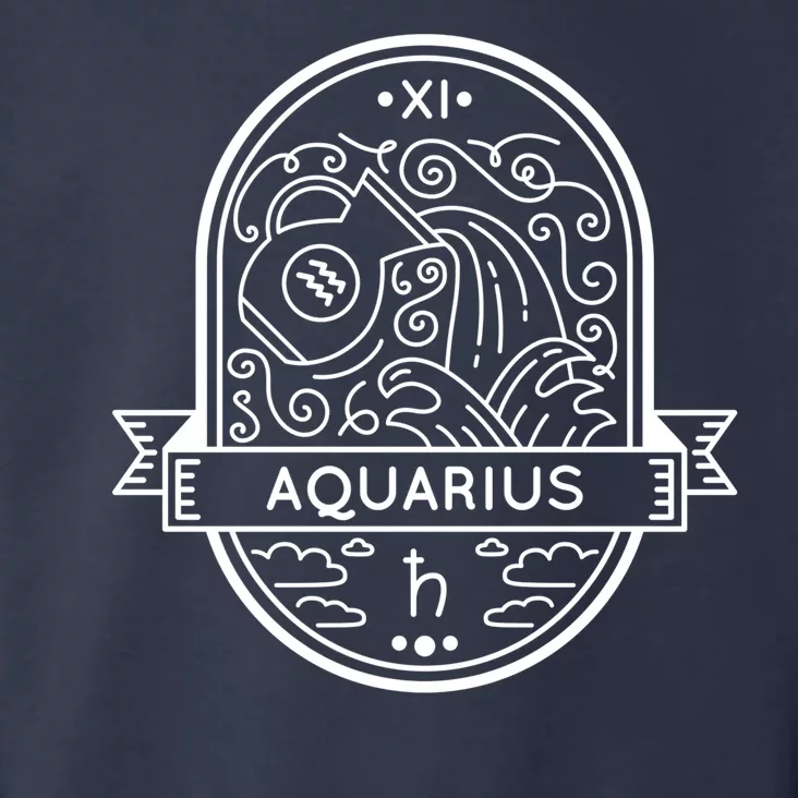 Aquarius Zodiac Symbol Design Toddler Hoodie