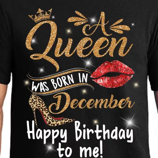 A Queen Was Born In December Happy Birthday To Me Leopard Pajama Set