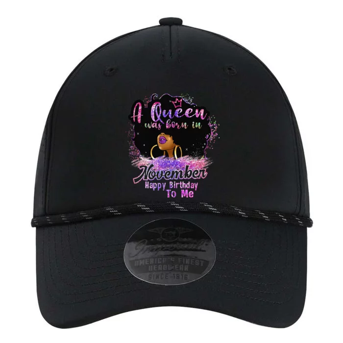 A Queen Was Born In November Happy Birthday Black Woman Gift Performance The Dyno Cap