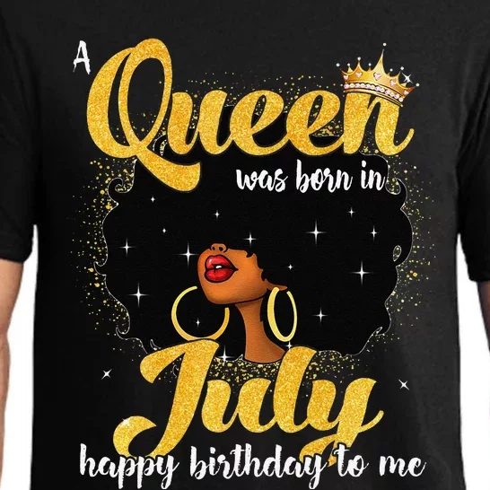 A Queen Was Born In July Black Birthday Afro Woman Pajama Set