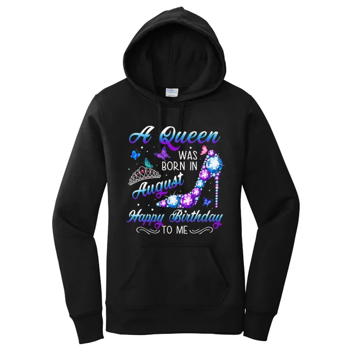 A queen was born in August Cute Birthday Gift Women's Pullover Hoodie