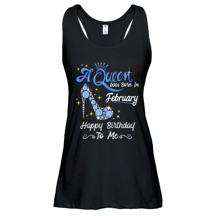 A Queen Was Born in February Gifts February Birthday Ladies Essential Flowy Tank