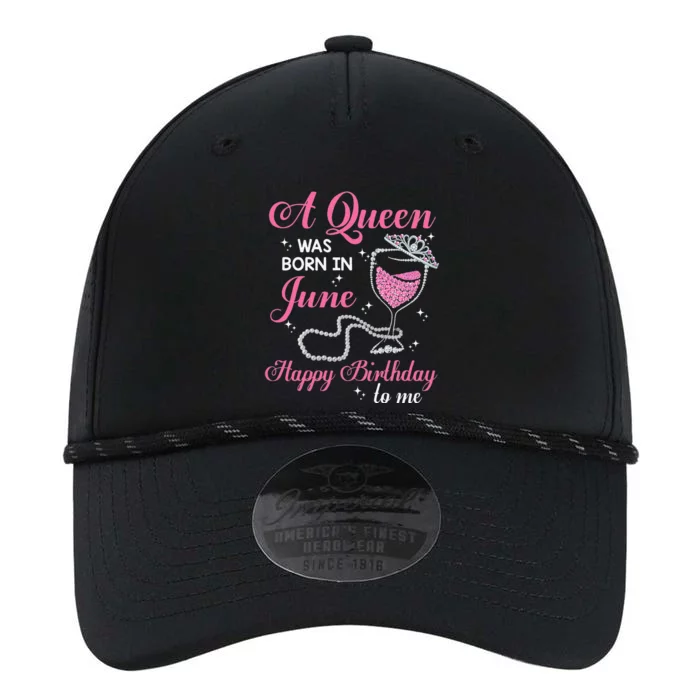 A Queen Was Born In June Gift Happy Birthday Wine Pearl Performance The Dyno Cap