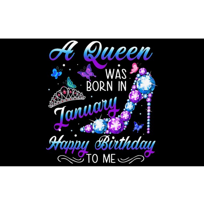 A queen was born in January Funny Birthday Party Bumper Sticker