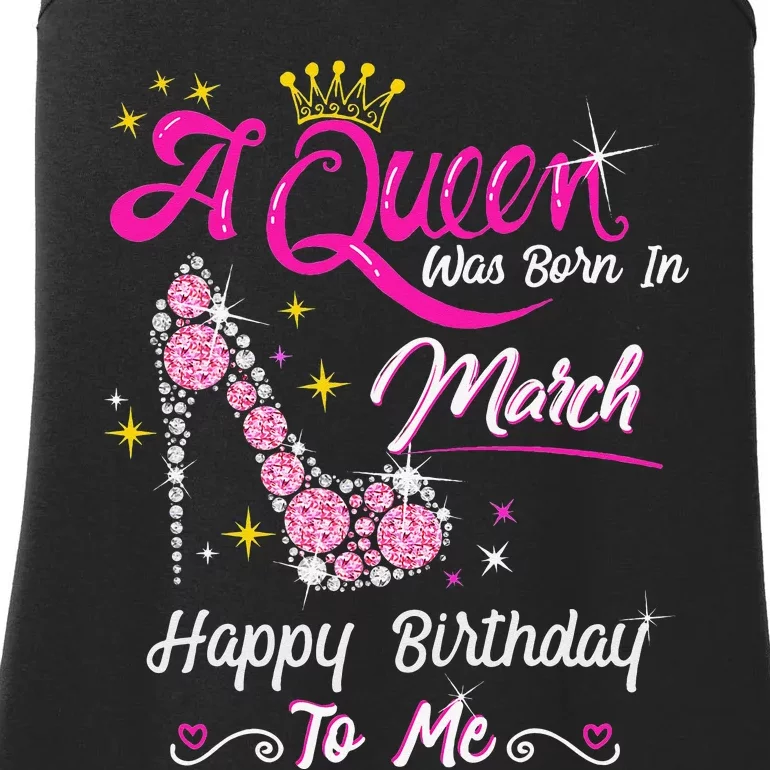 A Queen Was Born in March Gifts March Birthday Ladies Essential Tank