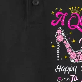 A Queen Was Born in March Gifts March Birthday Dry Zone Grid Performance Polo