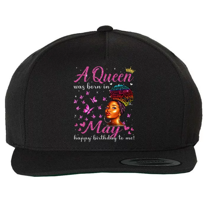 A Queen Was Born In May African American Wo Birthday Wool Snapback Cap