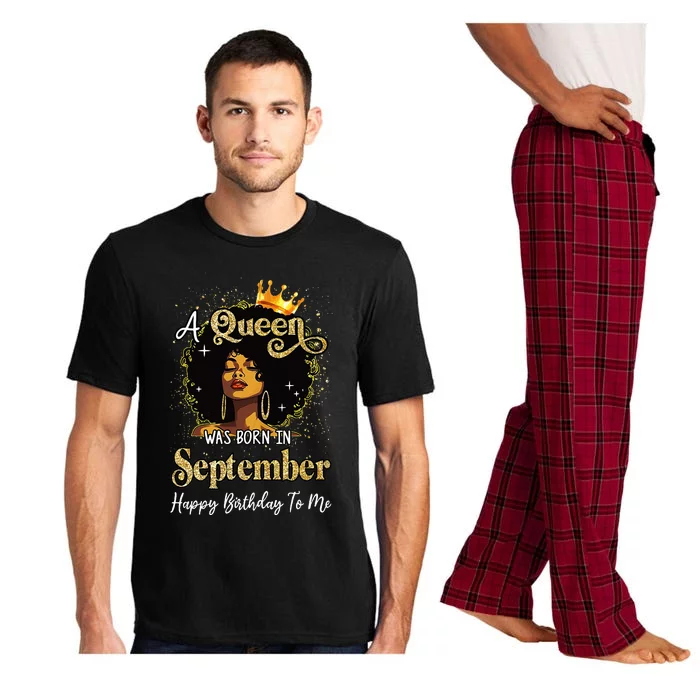 A Queen Was Born In September Black Birthday Afro Woman Pajama Set