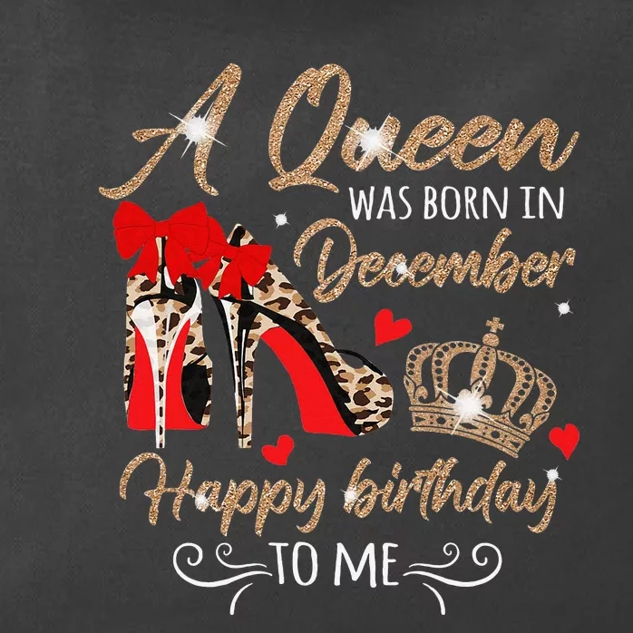 A Queen Was Born in December Birthday To Me Diamond Crown Zip Tote Bag