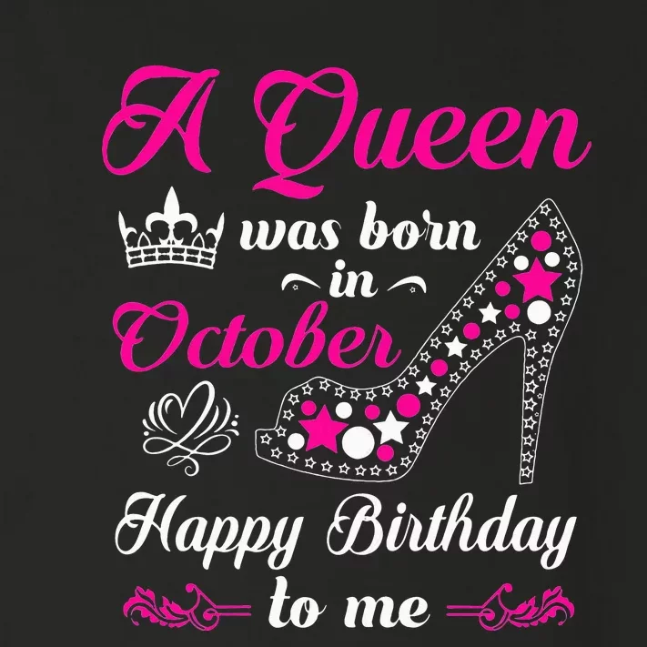 A Queen Was Born In October Birthday Gift For Wo Toddler Long Sleeve Shirt