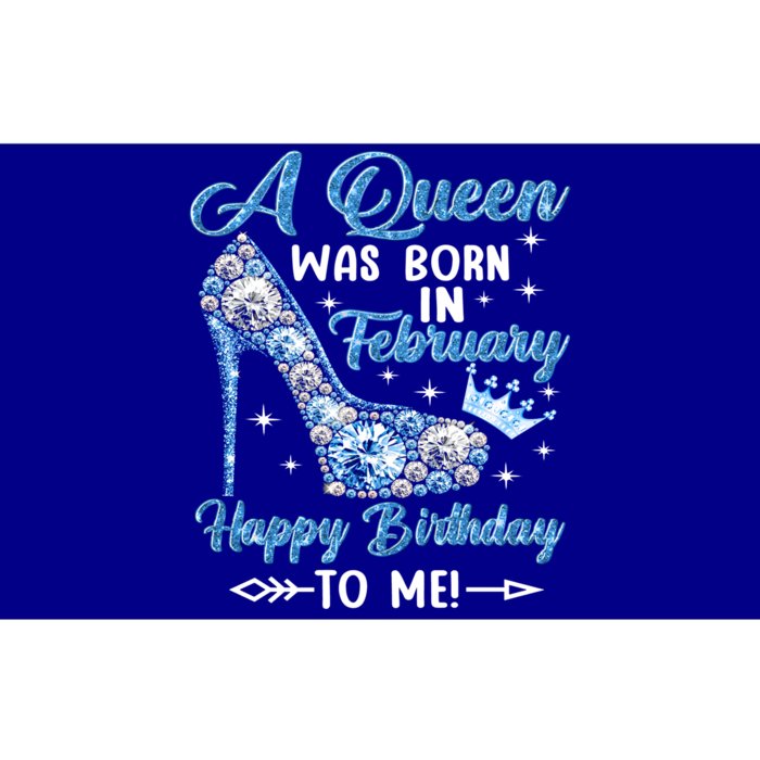 A Queen Was Born In February Happy Birthday To Me High Heel Gift Bumper Sticker