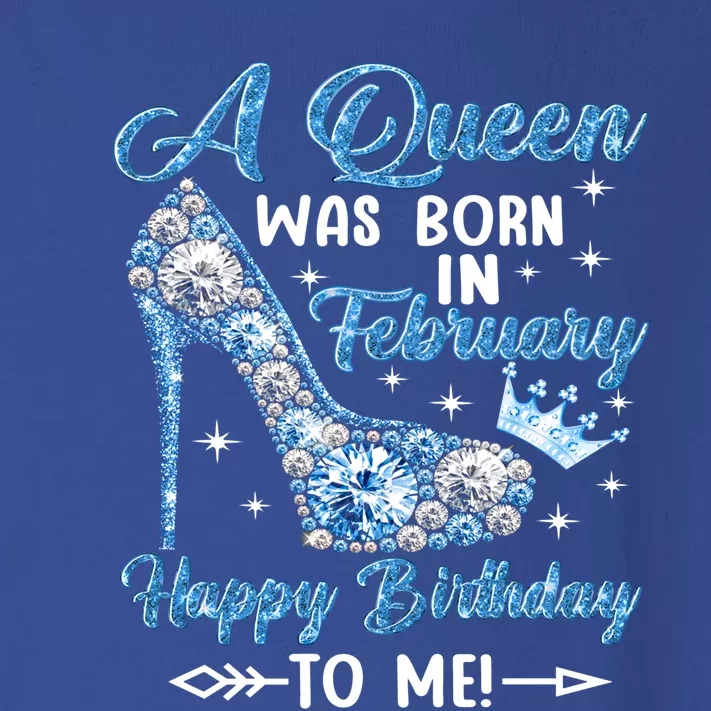 A Queen Was Born In February Happy Birthday To Me High Heel Gift Toddler Long Sleeve Shirt