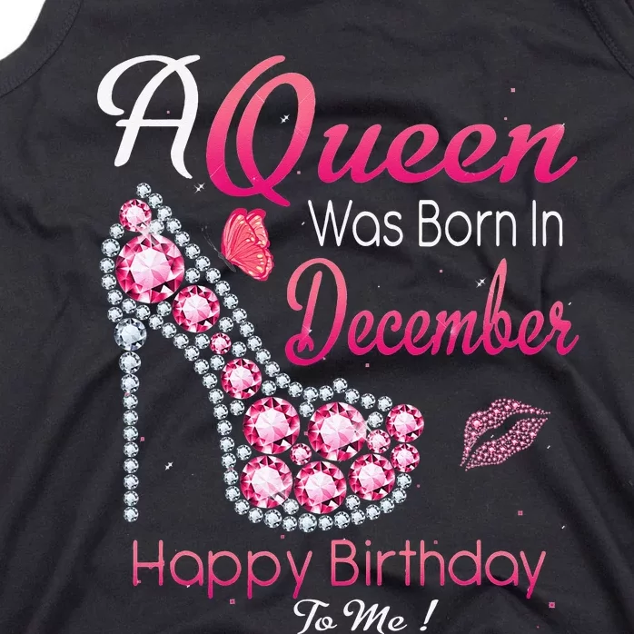 A Queen Was Born In December High Heel Birthday Gift Tank Top