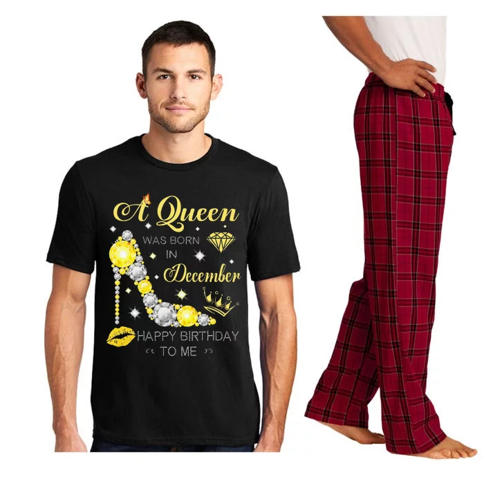 A Queen Was Born In December-Glitter Diamond--Shoes-Birthday Pajama Set