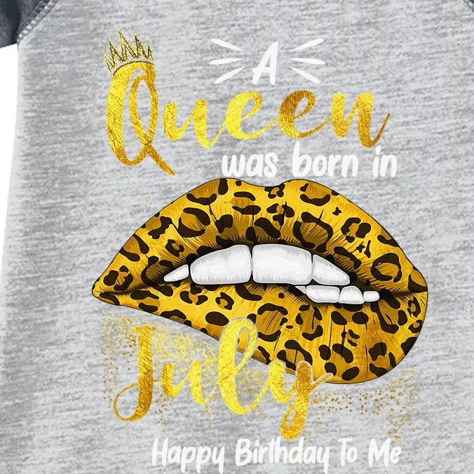 A Queen Was Born In July Happy Birthday To Me For Women Infant Baby Jersey Bodysuit