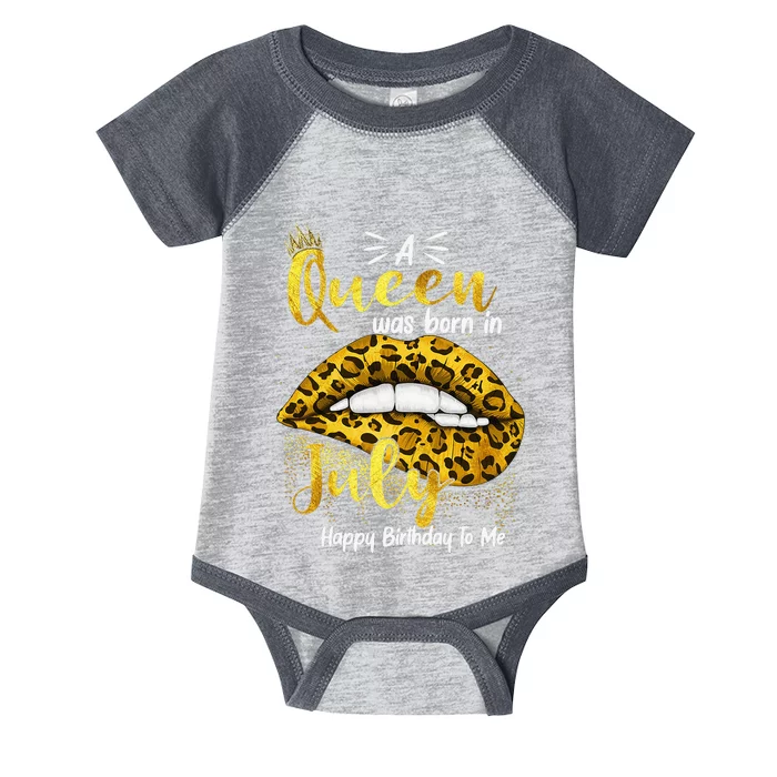 A Queen Was Born In July Happy Birthday To Me For Women Infant Baby Jersey Bodysuit