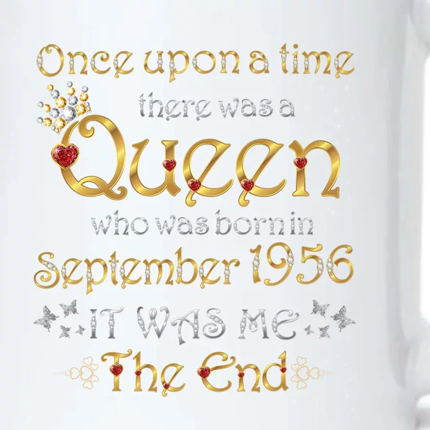 A Queen Was Born In September 1956 Gift Black Color Changing Mug