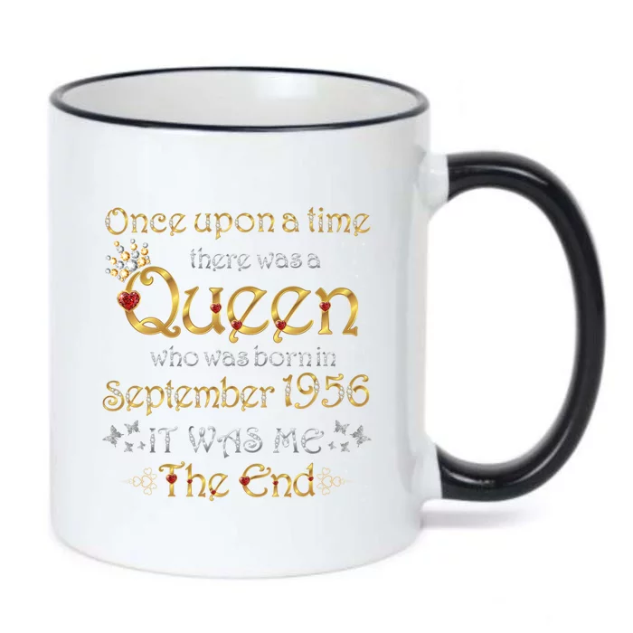 A Queen Was Born In September 1956 Gift Black Color Changing Mug