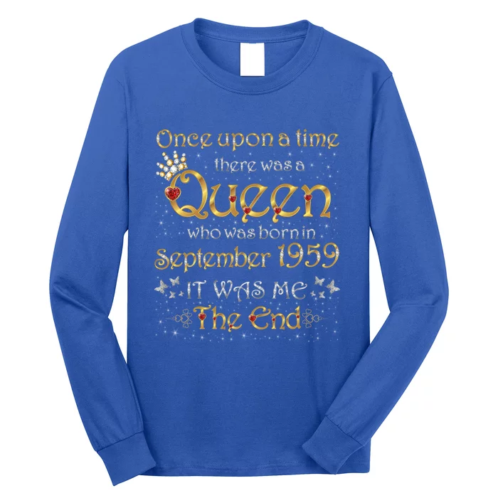 A Queen Was Born In September 1959 Gift Long Sleeve Shirt