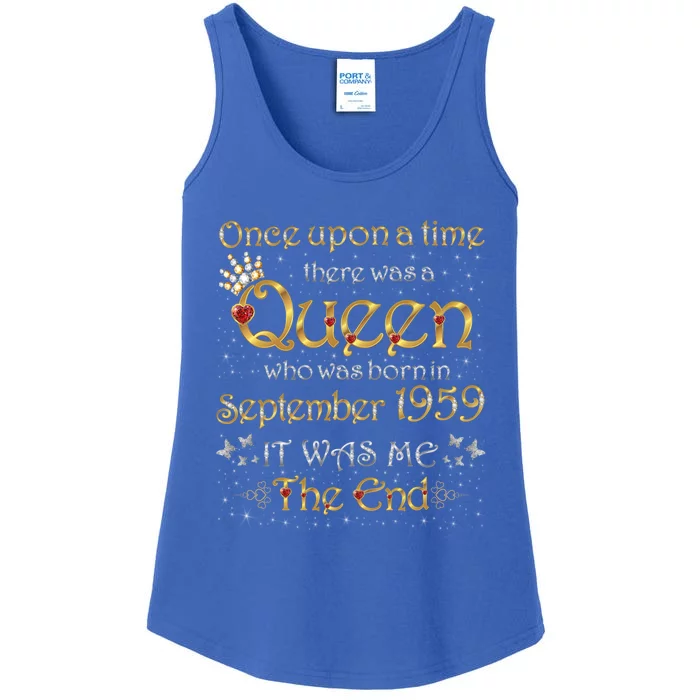 A Queen Was Born In September 1959 Gift Ladies Essential Tank