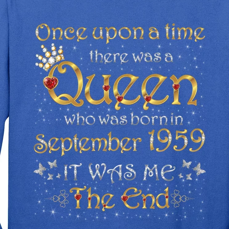 A Queen Was Born In September 1959 Gift Tall Long Sleeve T-Shirt