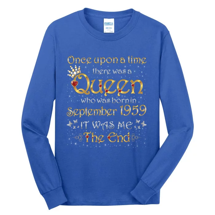 A Queen Was Born In September 1959 Gift Tall Long Sleeve T-Shirt