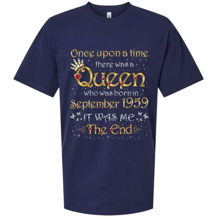 A Queen Was Born In September 1959 Gift Sueded Cloud Jersey T-Shirt