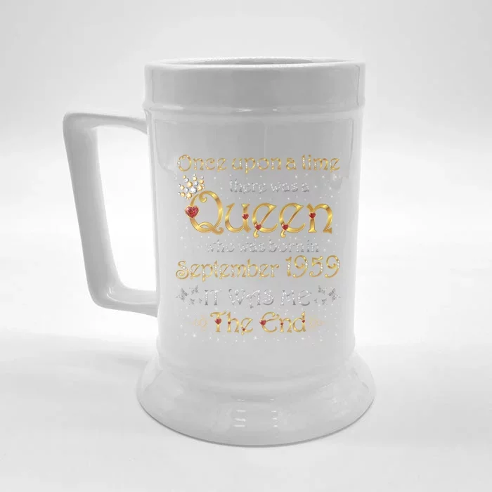 A Queen Was Born In September 1959 Gift Front & Back Beer Stein