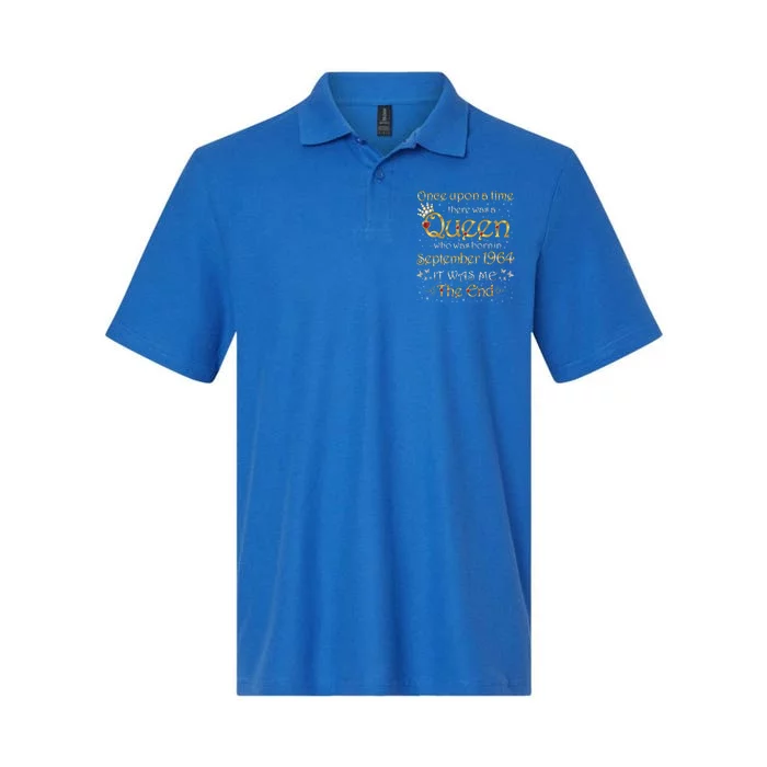 A Queen Was Born In September 1964 Great Gift Softstyle Adult Sport Polo