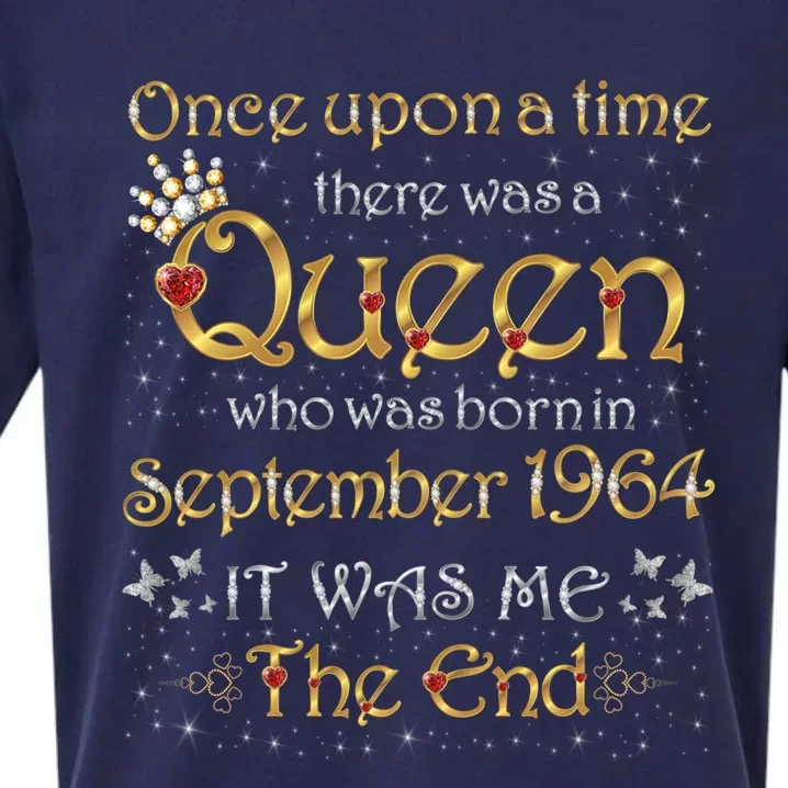 A Queen Was Born In September 1964 Great Gift Sueded Cloud Jersey T-Shirt