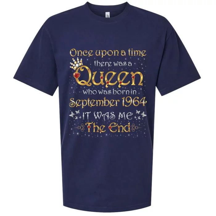 A Queen Was Born In September 1964 Great Gift Sueded Cloud Jersey T-Shirt