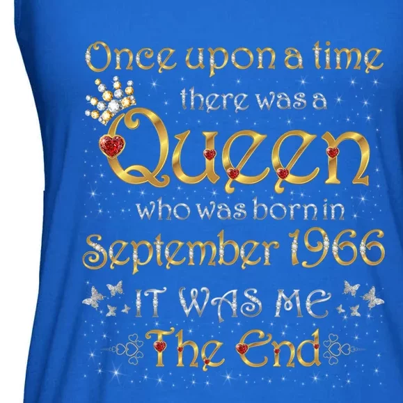 A Queen Was Born In September 1966 Funny Gift Ladies Essential Flowy Tank